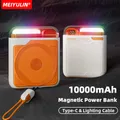 Power Bank Wireless magnetico da 10000mAh 20W con cavo di supporto USB-C per iPhone 15 batteria ausiliaria esterna a ricarica rapida Samsung