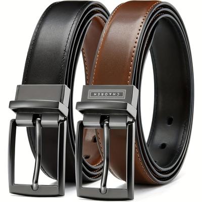 TEMU Chaoren Leather Belt For Men - 1.25