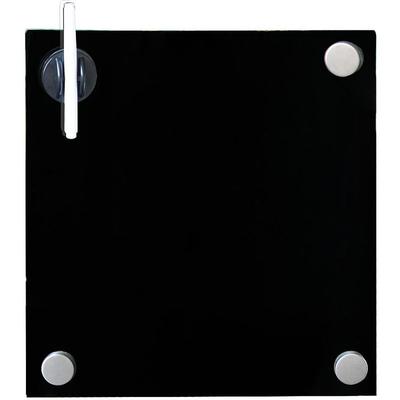 45x50 Glasmagnettafel Schwarz Magnetboard Memoboard Wandtafel Pinnwand Glastafel