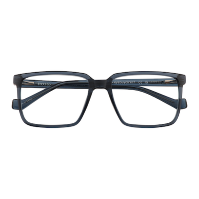 Male s square Clear Blue Plastic Prescription eyeglasses - Eyebuydirect s Seraph