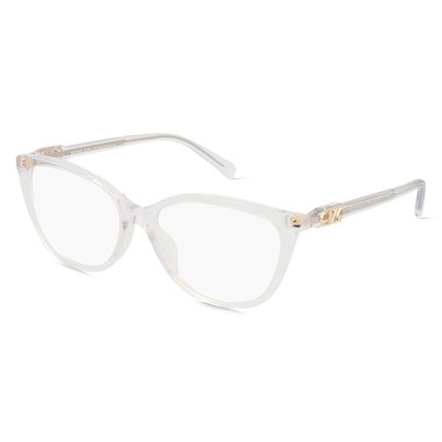 Michael Kors MK4109U WESTMINSTER Damen-Brille inkl. Gläser Vollrand Butterfly Acetat-Gestell 54mm/16mm/140mm, transparent