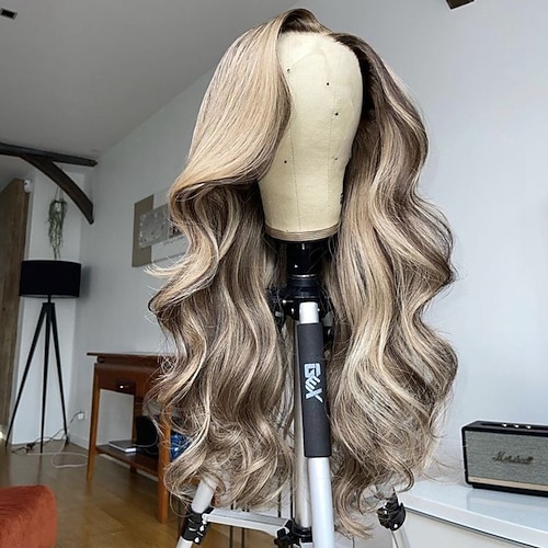 Remy Menschenhaar 13x6 Verschluss 13x4 Spitzenfront 4x4 Spitzenfront Perücke Seitenteil Mittelteil Freier Teil Brasilianisches Haar Große Wellen Wellen Dunkelgrau Mehrfarbig Perücke 130% 150% 180