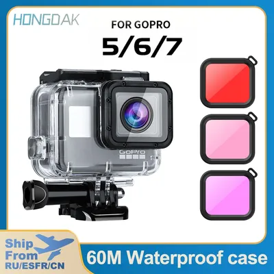 60m Underwater Waterproof Case Cover Fos GoPro Go Pro Hero 7 6 5 Black Diving Protective Housing
