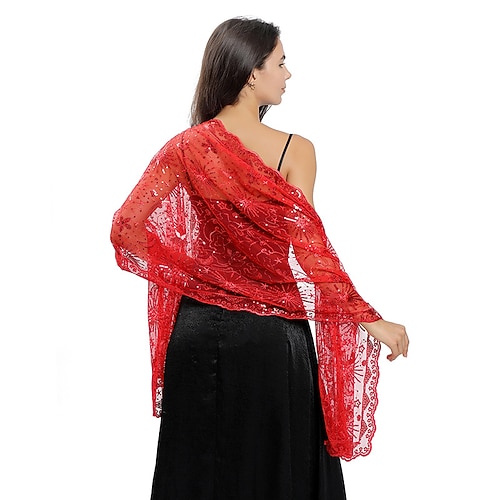 Elegant Damen Goldene Zwanziger Flapper-Schals Der große Gatsby Charleston Pailletten Kostüm Damen Valentinstag Maskerade Party Hochzeit Junggesellenabschied Erwachsene Schal Sommer Frühling Herbst Image