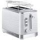 Tostapane Bianco - 2 Fette - Struttura lucida Color Bianco Fessure per toast extra larghe 6 livelli