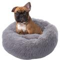 Paco Home - Letto Per Cani Per Gatti Soffice Cuscino Divano Coperta Cestino Per Cani Grigio, Ø60 cm