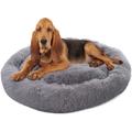 Paco Home - Letto Per Cani Per Gatti Soffice Cuscino Divano Coperta Cestino Per Cani Grigio, Ø100 cm