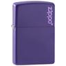 Accendino Zippo Viola Matte con Logo 237ZL, Accendino Antivento Ricaricabile Zippo Realizzato in