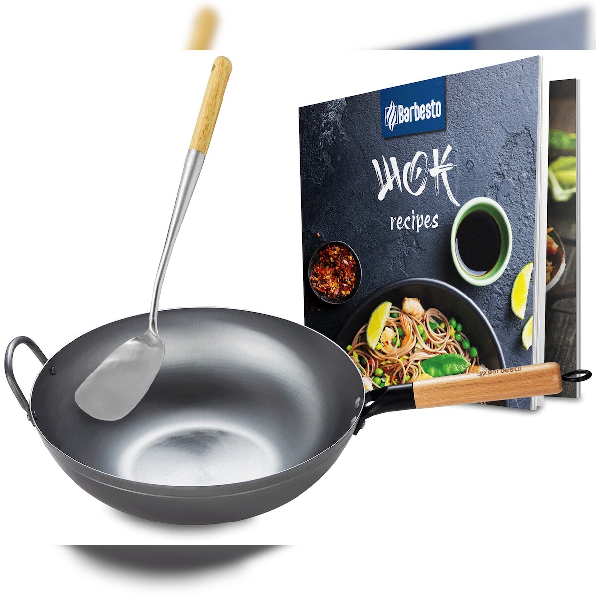 CLP Wok Set aus Karbonstahl flach Image