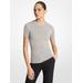 Michael Kors Cashmere Short-Sleeve Sweater Grey XS