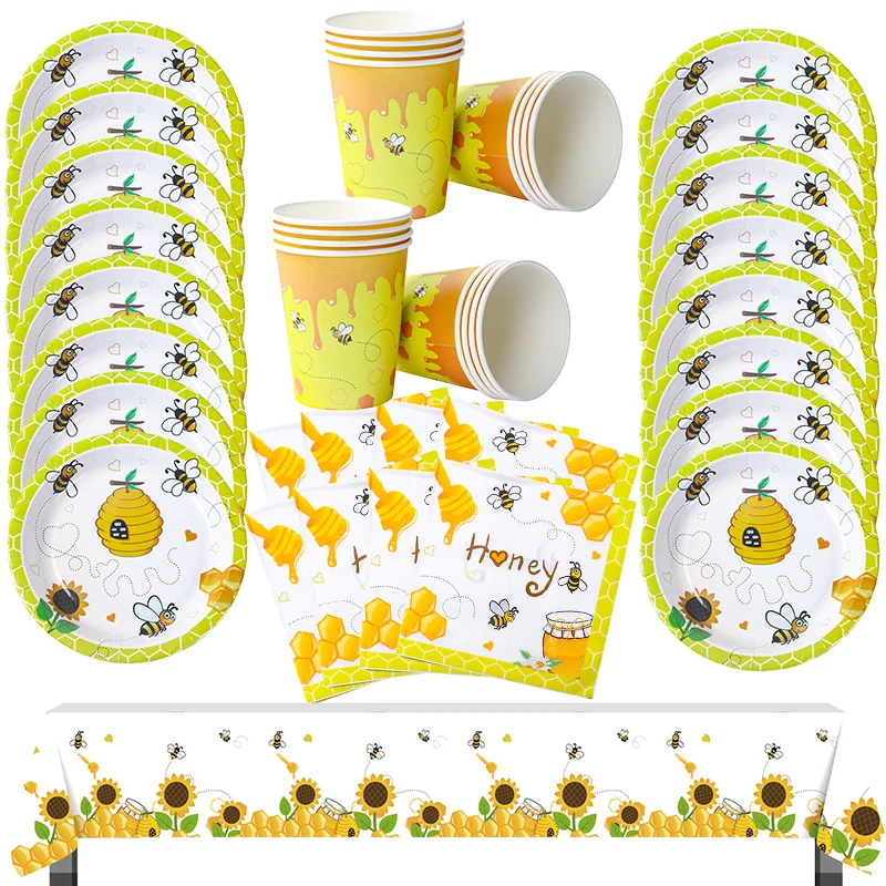Hummel Party Dekorationen Party Teller Servietten Tassen für was wird es Biene Geschlecht offenbaren liefert Biene Geburtstag Baby Dusche Geschenk Image