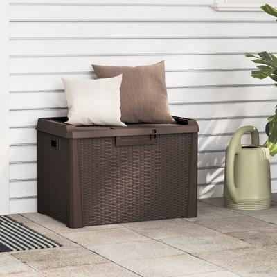 vidaXL Patio Storage Box Chest Blanket Case Outdoor Backyard Front Porch PP - 28.7" x 19.9" x 19.5"