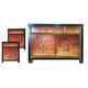 OPIUM OUTLET Möbelset "Fire" asiatisch chinesisch orientalisch vintage, Kommode Schrank, 2 Nachttische Nacht-Konsolen, orange-schwarz