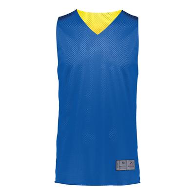 Augusta Sportswear 162 Youth Tricot Mesh Reversible 2.0 Jersey in Royal/Gold size Small | Polyester