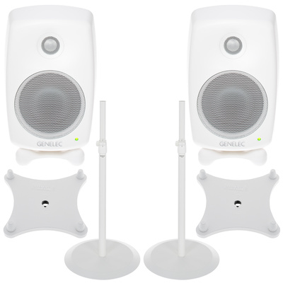 Genelec 8020 DPM Stand Bundle WH
