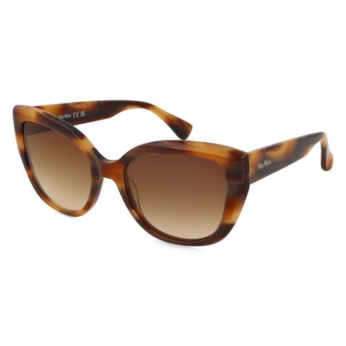 Max Mara MM0040 Damen-Sonnenbrille Vollrand Cateye Acetat-Gestell, braun