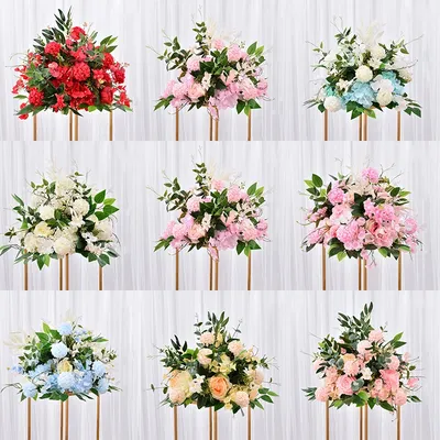 1PC Artificial Wedding Decoration Flowers Stage Welcome Plastic Flowers Outdoor Wedding Party Bride