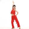 Children's Latin Dance Costume New Spring/summer Children's Performance Girls' And Children's Competition Tassel Set Dance Skirt