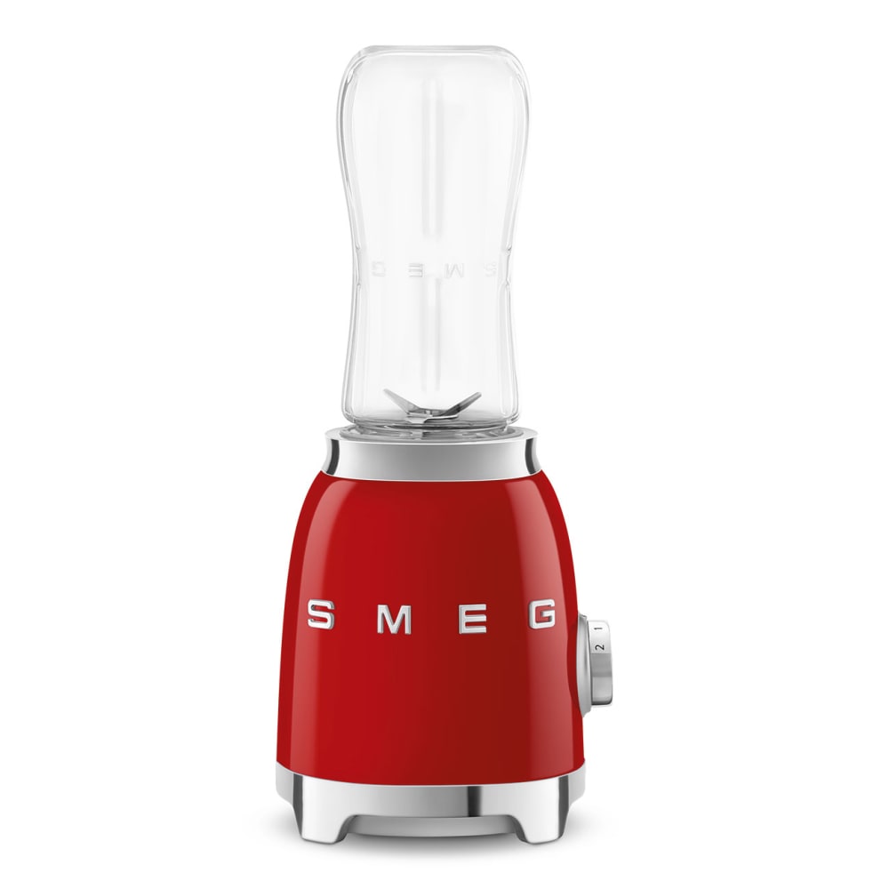 Mini blender vintage rouge + 1 bouteille Smeg