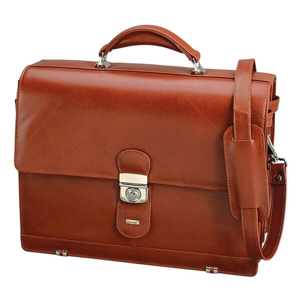 Alassio Aktentasche »Mocca«, Leder braun, 38x30x16 cm Image