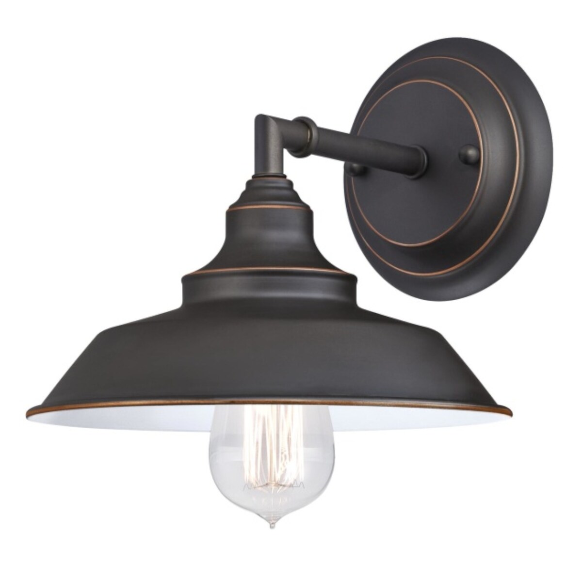 Westinghouse Einflammige Wandleuchte Iron Hill geölte Bronze Image