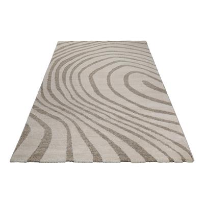 Teppich WECON HOME "Björn", beige (creme,beige), B:200cm H:18mm L:290cm, Kunstfaser, Teppiche, Gewebt, Hoch-Tief, pflegeleicht, Wellen-Muster, Scandi, Wohnzimmer Image