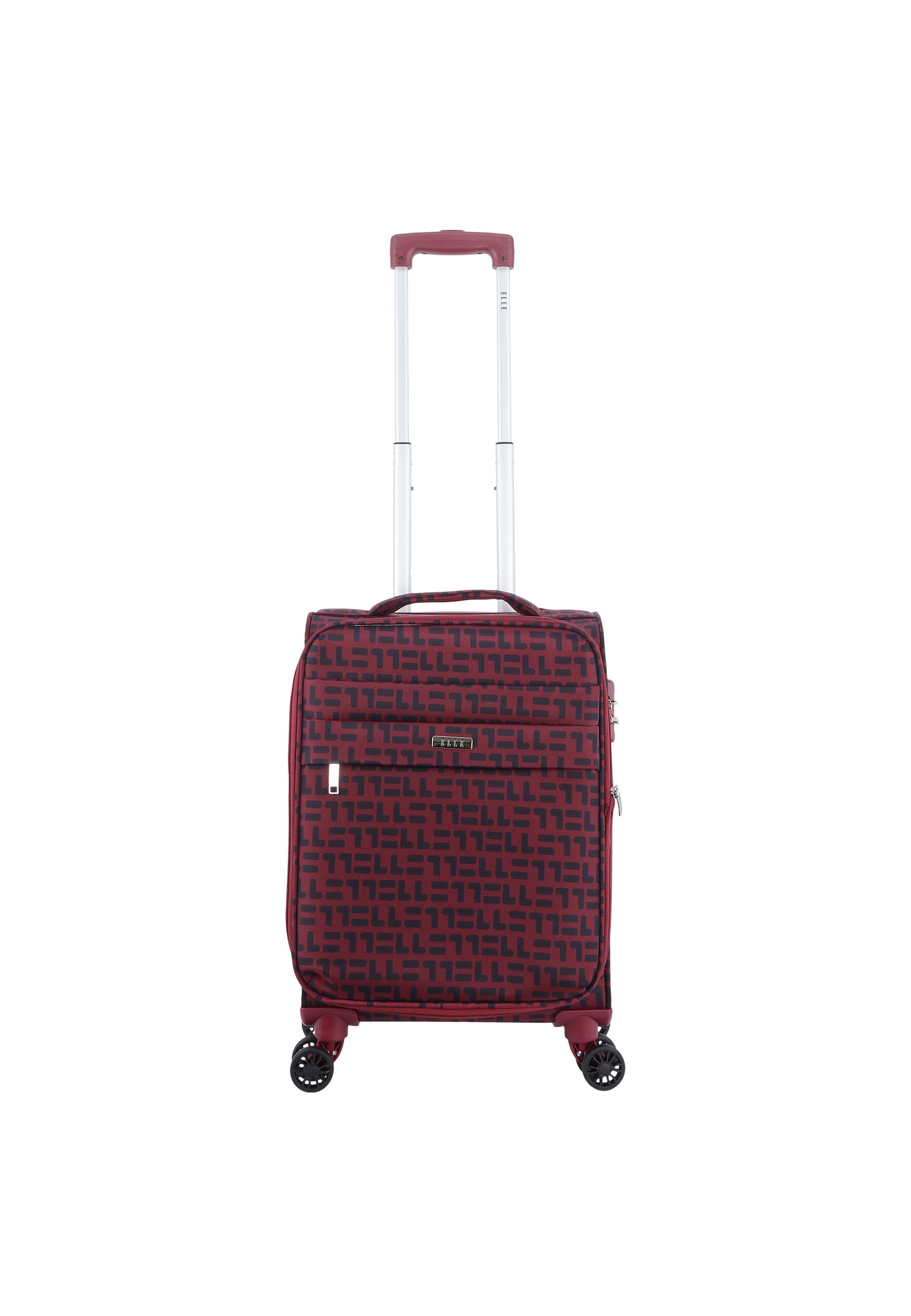 Koffer ELLE "Couture", Gr. B/H/T: 37 x 55 x 20, rot (weinrot), Nylon, Koffer, mit 4 praktischen Doppelrollen Image