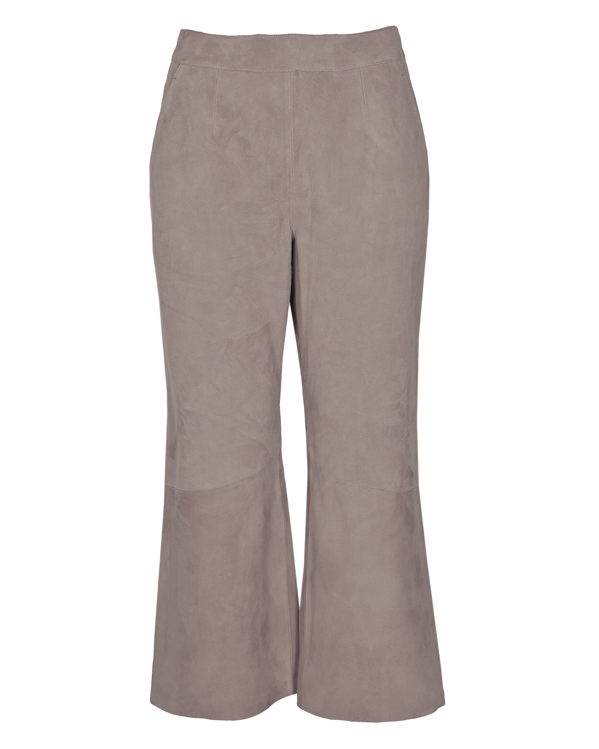 Lederhose MAZE "42021164", Damen, Gr. L, US-Größen, lila (mauve), Obermaterial: 100% Ziegenveloursleder; Innenfutter: 100% Baumwolle, Hosen