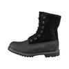 Winterboots TIMBERLAND "TIMBERLAND AUTHENTICMID WARM LINED WATERPROOF BOOT", Gr. 37, schwarz (schwarz, nubuck), Leder, sportlich, Schuhe, Snowboots, Winterstiefel, Winterschuhe, wasserdicht und gefüttert