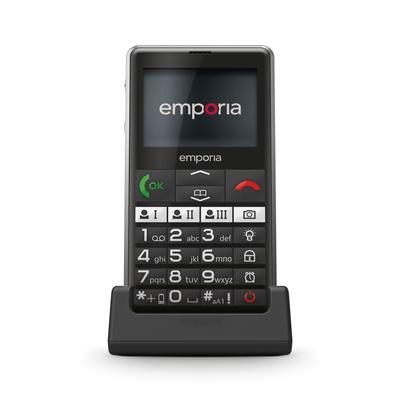 EMPORIA Handy "PURE-LTE" Mobiltelefone 4G, IP54, hörgerätekompatibel, Direkttasten, 2 MP Kamera schwarz