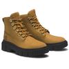 Schnürboots TIMBERLAND "GREYFIELD MID LACE UP BOOT", Gr. 37, gelb (wheat), Leder, sportlich, Schuhe, Winterstiefel, Schnürstiefel, Winterschuhe