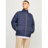 Steppjacke JACK & JONES "JJESPRINT PUFFER COLLAR NOOS", Herren, Gr. S, blau (navy blazer detail:true rot stitches), Web, Obermaterial: 100% Nylon, colorblocking, modisch, Langarm elastischer Bund, Jacken
