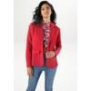Jerseyblazer ANISTON SELECTED, Damen, Gr. 34, rot, Jersey, Obermaterial: 97% Polyester, 3% Elasthan, Strukturmuster, unifarben, elegant, figurbetont hüftbedeckend, Langarm, Blazer, mit strukturiertem Muster