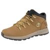 Schnürboots TIMBERLAND "SPRINT TREKKERMID LACE UP SNEAKER", Gr. 43,5, gelb (wheat), Leder, Synthetik, sportlich, Schuhe, Winterschuhe, Sneakerboots, Winterboots
