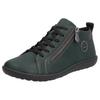 Sneaker RIEKER, Damen, Gr. 36, grün (dunkelgrün), Lederimitat, sportlich, Schuhe, Freizeitschuh, Halbschuh, Schnürschuh in bequemer Form