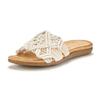 Pantolette LASCANA, Damen, Gr. 42, beige, Obermaterial: 100% Textilmaterial. Futter: 100% Textilmaterial. Decksohle: 100% Textilmaterial. Laufsohle: 100% Synthetik, unifarben, casual, Schuhe Pantolette, Mule, Sandale, offener Schuh mit modischem...