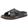 Outdoorsandale TIMBERLAND "Amalfi Vibes Cross Slide", Gr. 44, schwarz (schwarz, leather), Leder, sportlich, Schuhe