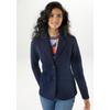 Jerseyblazer ANISTON SELECTED, Damen, Gr. 38, blau (marine), Jersey, Obermaterial: 97% Polyester, 3% Elasthan, Strukturmuster, unifarben, elegant, figurbetont hüftbedeckend, Langarm, Blazer, mit strukturiertem Muster