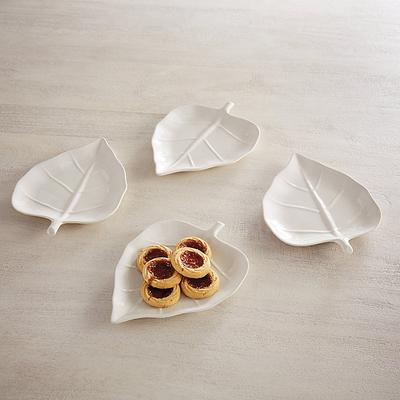 Set of 4 Leaf Dessert Plates - Ballard Designs