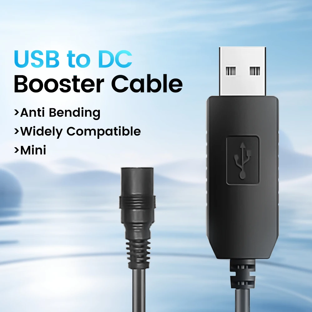 USB zu DC Stromkabel 5V zu 12V Boost Converter Adapter USB zu DC Jack Ladekabel für Wifi Router Fan Lautsprecher Adapter Kabel Image