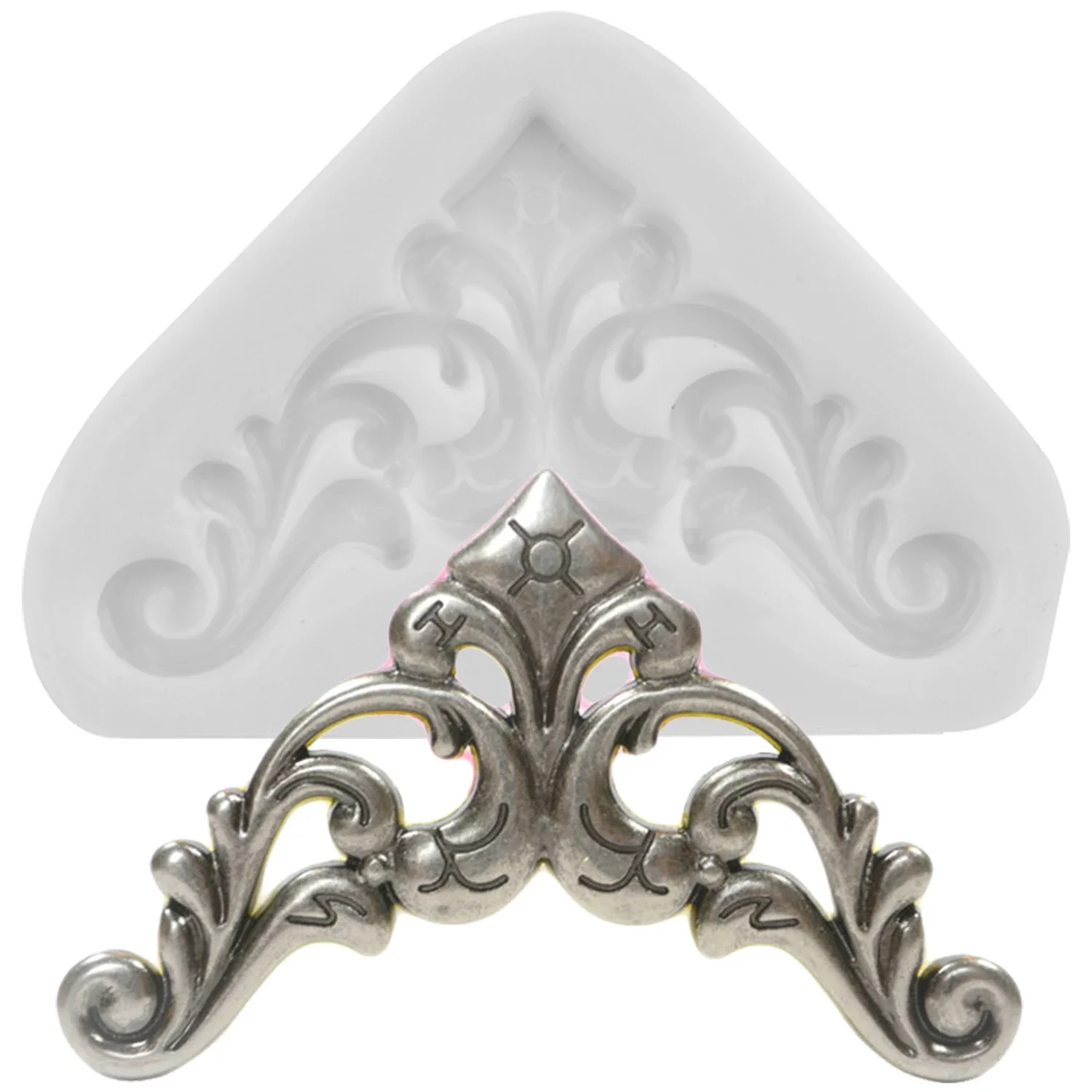 Europäische Barock Scroll Relief Silikon Form Kuchen Grenze Schokolade Fondant Form Kuchen Dekorieren Werkzeuge Harz Ton Süßigkeiten Formen Image