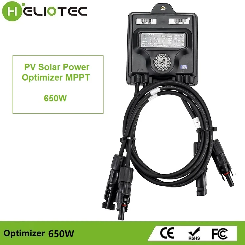 Heliotec 650w pv leistungs optimierer mppt 12v-75v eingang ip68 echtzeit solar panel überwachung spannungs begrenzender anti-hotspot Image