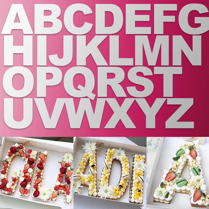 PET Alphabet Kuchen Formen 1Set Cookie Dekorieren Backen Gebäck Form Lebensmittel Grade DIY Geburtstag Kuchen dessert werkzeuge Image