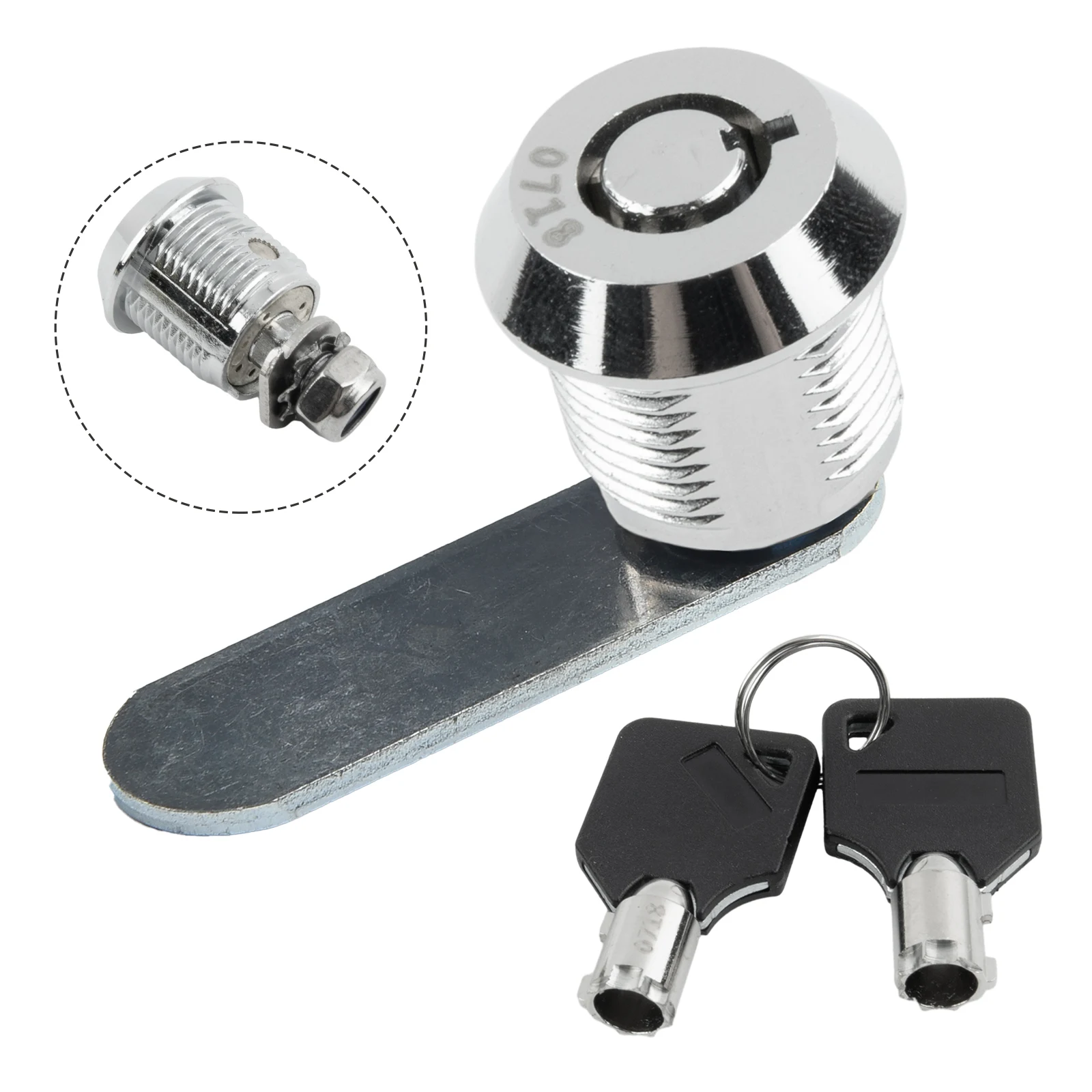 Cam Lock Sicherheits schloss 16-40mm Schrank Cam Lock Mailbox Tür Schublade Akten schrank hell Chrom hell Nickel Hardware Image