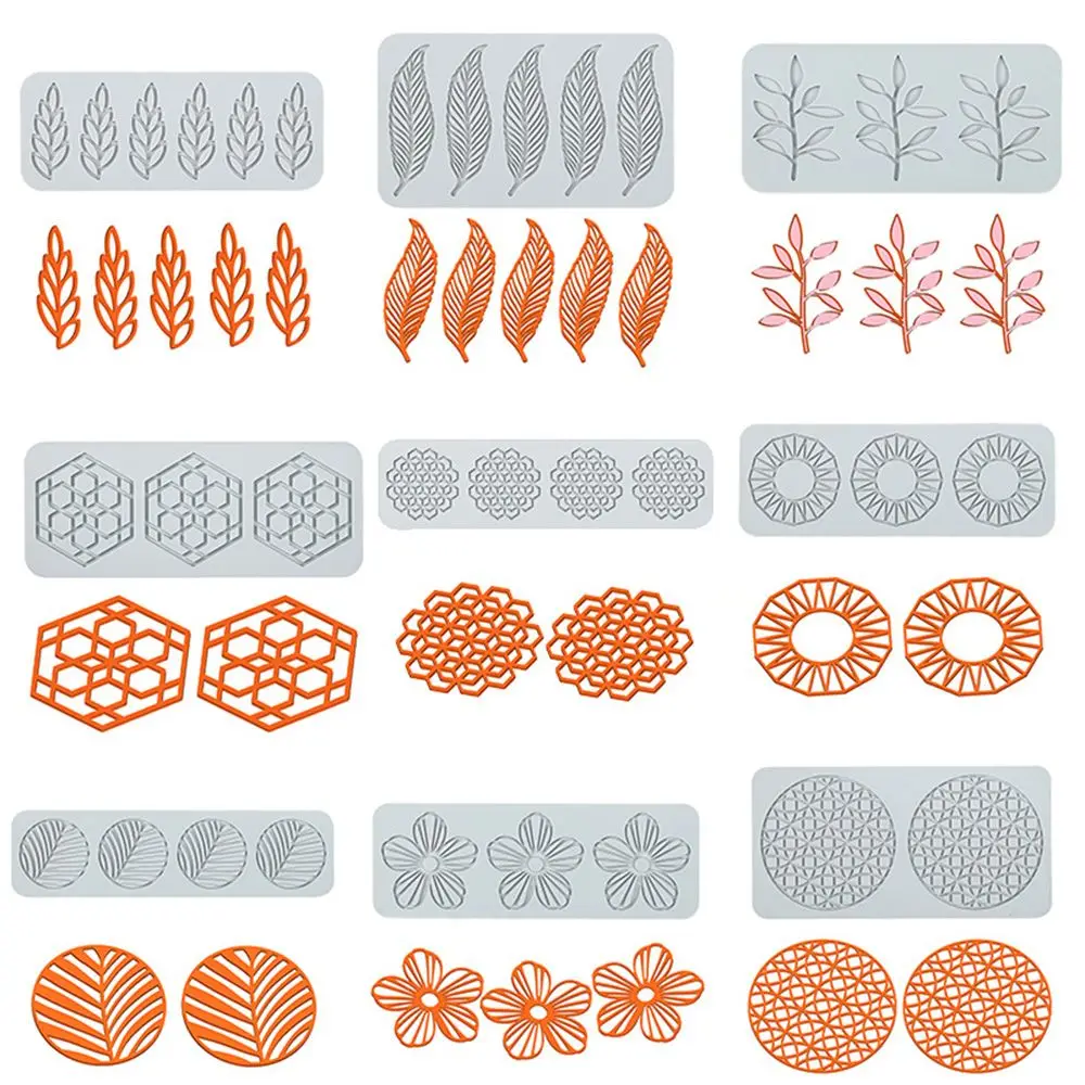Flower Leaf Patterns Silicone Mold Fondant Cake Lace Mat DIY Craft Baking Decoration Tools Cooking Printing Mold