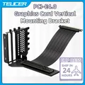 TEUCER Kit supporto scheda grafica con staffa di montaggio GPU verticale con cavo riser anti-interferenza PCI-E 4.0 x16 da 20 cm a 90 gradi