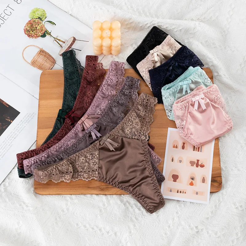 Perizoma sexy stile europeo Moda scavata Mutandine comfort Vita bassa Senza cuciture G-String T Pantaloni Mutandine di pizzo sexy Lingerie
