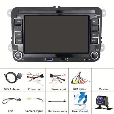 TEMU Hikity 2+64g For Vw For /for Golf/for Car Autoradio 7- For 13 Touch Car Gps Navigation Car +rear Optional