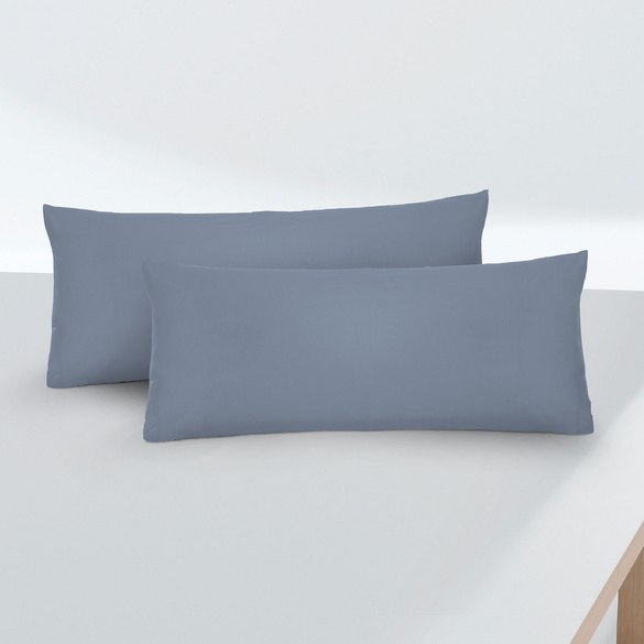 biberna Feinjersey-Kopfkissenbezug Doppelpack blau, 2x 40x80 cm Image