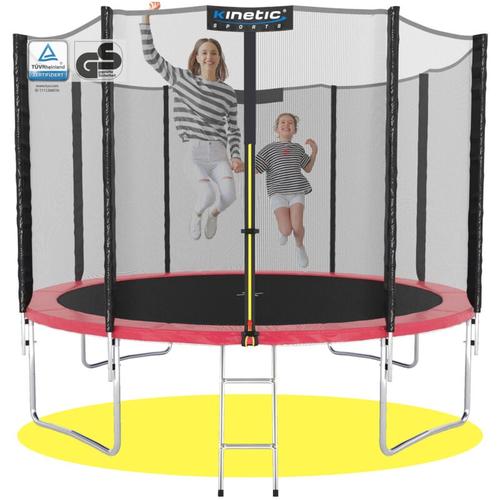 KINETIC SPORTS Trampolin Outdoor SALTO - TÜV Rheinland geprüft, Kindertrampolin Set mit Netz,